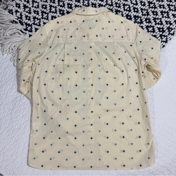 PENDLETON 100% Cotton Cream Meridian Cross Button Up Long Sleeve Shirt Sz. Small - Picture 2 of 7